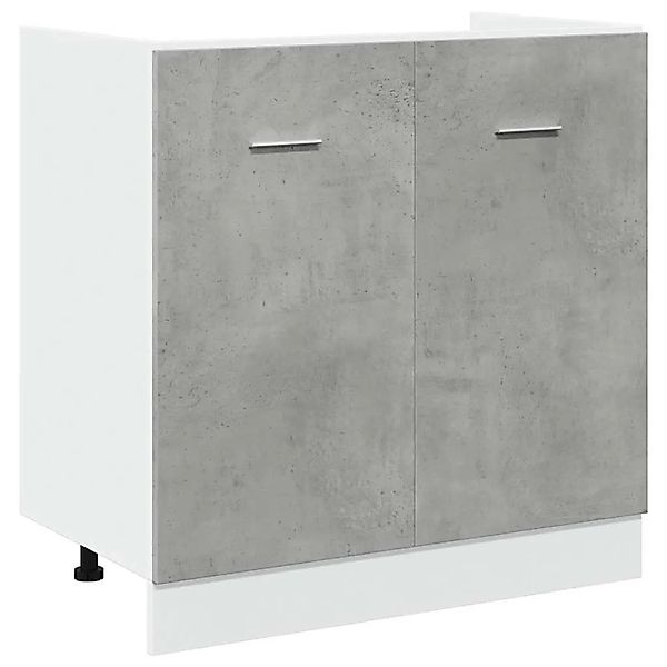 vidaXL Spülenunterschrank Lyon Betongrau 80x46x81,5 cm Holzwerkstoff 856076 günstig online kaufen