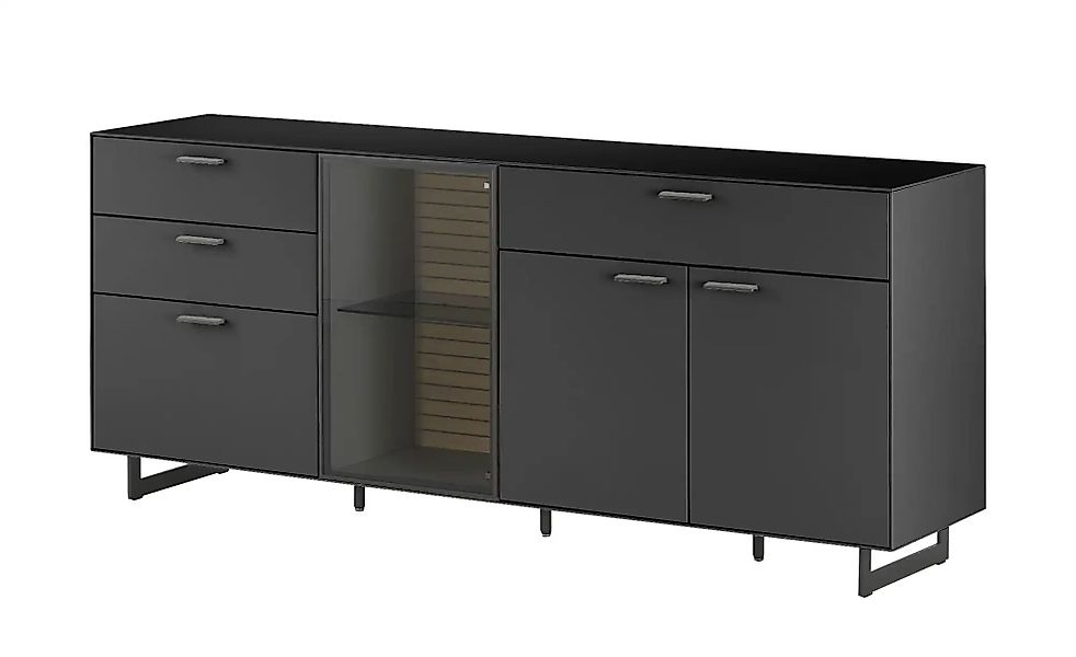 Wohnwert Sideboard  Spektrum ¦ schwarz ¦ Maße (cm): B: 197 H: 83 T: 46.0 Ko günstig online kaufen
