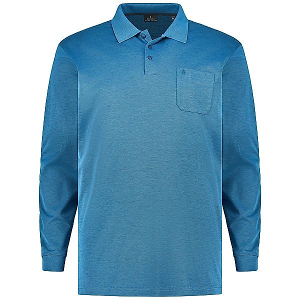 RAGMAN Pflegeleichtes Poloshirt "Soft Knit" Farbe blau Größe: 8XL günstig online kaufen