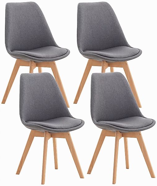 CLP Küchenstuhl Linares (4er Set), Buchenholz-Gestell, günstig online kaufen