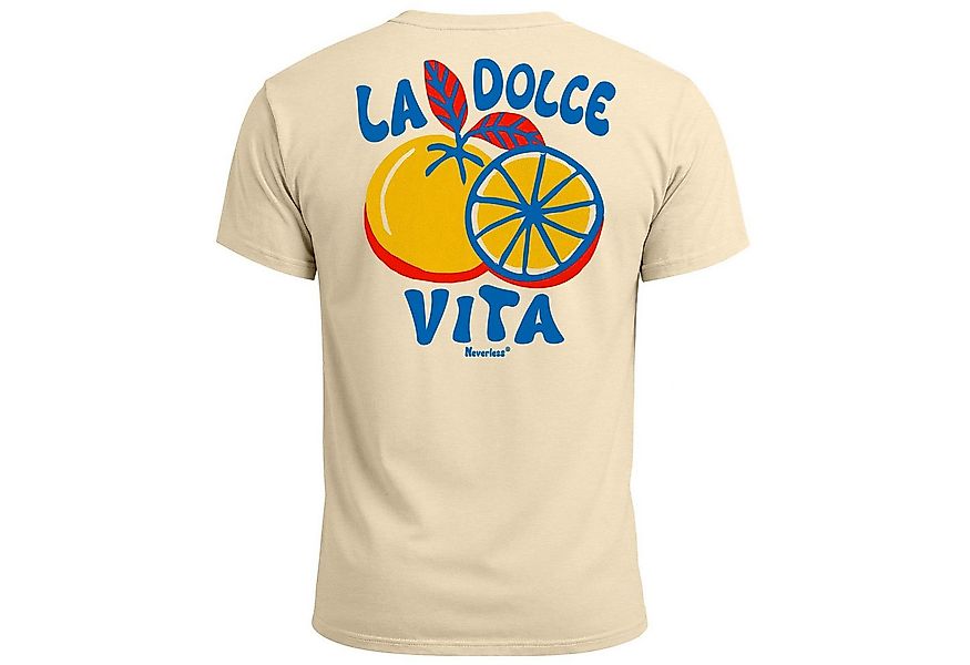 Neverless Print-Shirt Herren T-Shirt La Dolce Vita, Sommer Grafikshirt mit günstig online kaufen