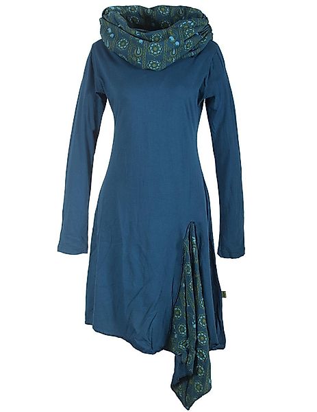 Vishes Jerseykleid Asymmetrisches Langarm Zipfelkleid mit günstig online kaufen