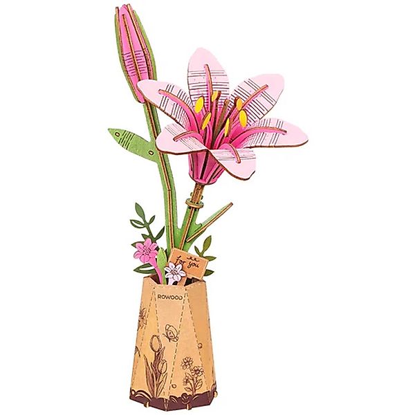 Robotime 3D-Puzzle TW071 - Rosa Lilie günstig online kaufen