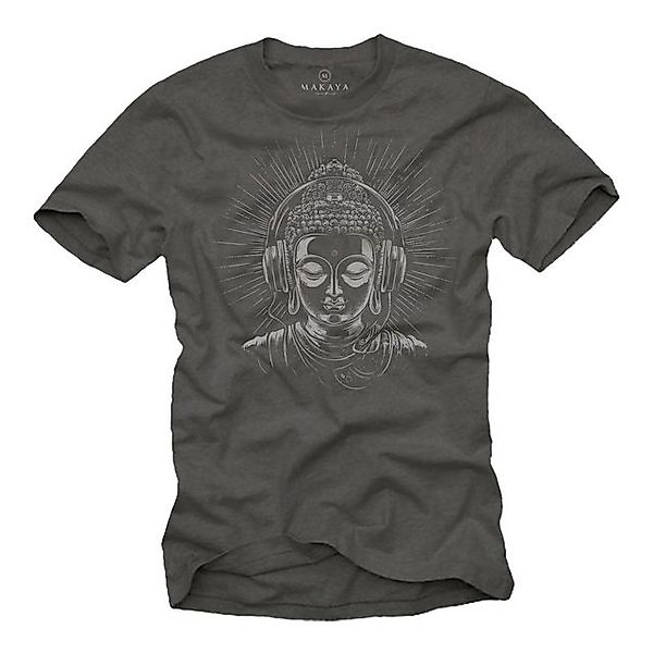 MAKAYA Print-Shirt Buddha Motiv Yoga T-Shirt günstig online kaufen