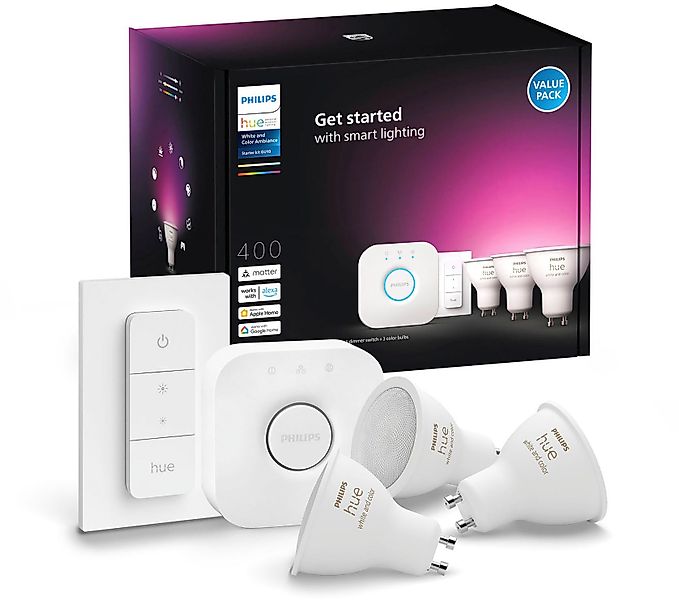 Philips Hue Bluetooth White & Color Ambiance Lampe GU10 - Reflektor Par16 4 günstig online kaufen