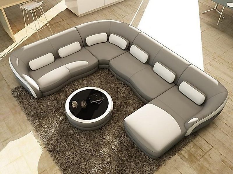 JVmoebel Ecksofa Moderne Stilvolle U-Form Wohnlandschaft luxus Sofa XXL Led günstig online kaufen