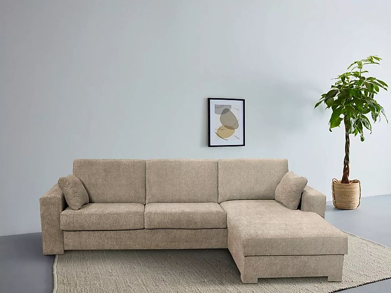 Home affaire Ecksofa "Roma "M" Matratzenhöhe 14 cm, Dauerschlaffunktion, mi günstig online kaufen