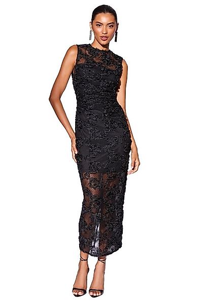 LIPSY Tüllkleid Lipsy Bodycon-Kleid mit 3D-Blumen Midaxi, Petite (1-tlg) günstig online kaufen