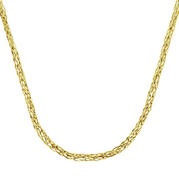 Luigi Merano Goldkette geflochtene Fantasiekette, Gold günstig online kaufen