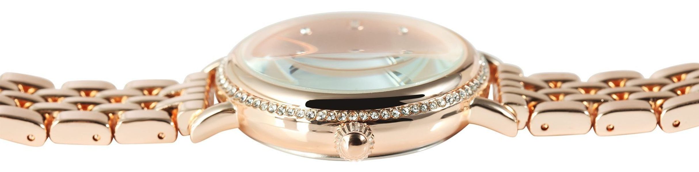Excellanc Quarzuhr 1800248 mit Metallarmband, Similibesatz, günstig online kaufen