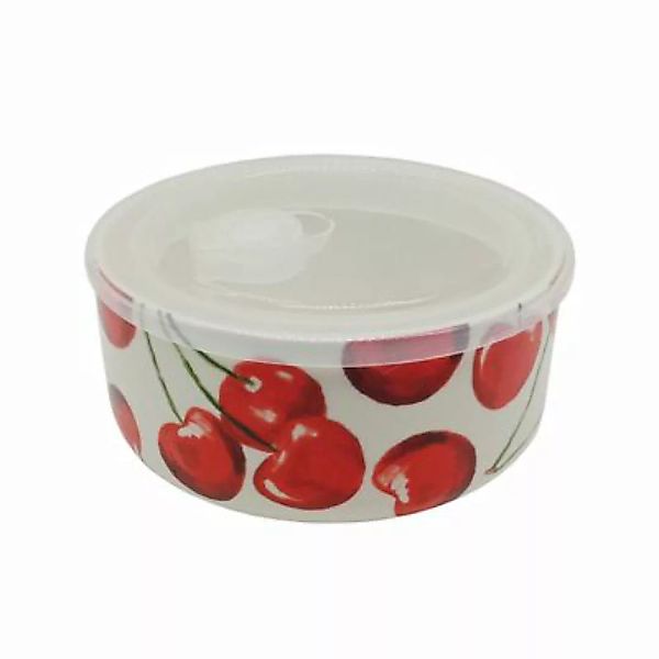 Neuetischkultur Schüssel rund 0,9 Liter Keramik gemustert rot/weiß günstig online kaufen