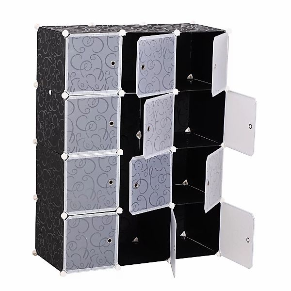 HOMCOM Kleiderschrank  DIY Garderobe Regalsystem Steckregal, Würfel Gardero günstig online kaufen