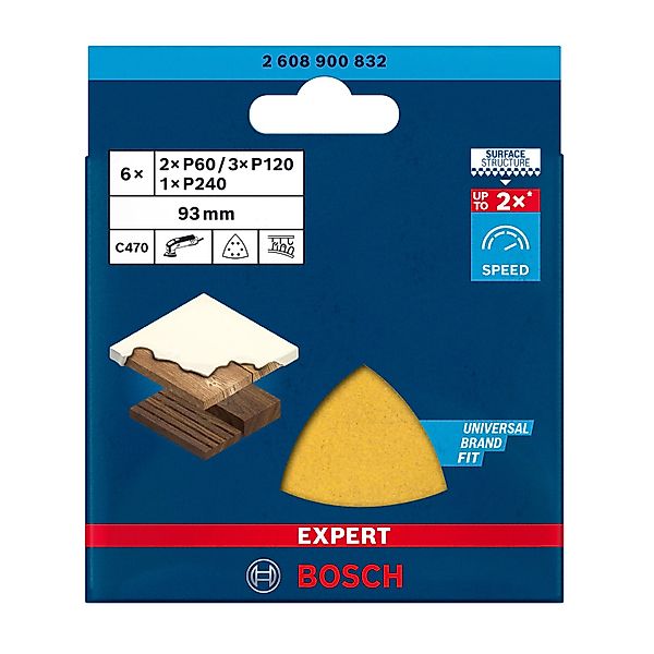 Bosch Expert Schleifblatt-Set C470 für Deltaschleifer 6 Stück günstig online kaufen