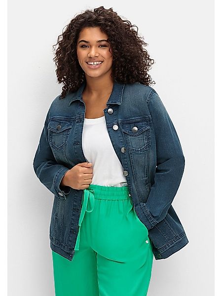 Sheego Jeansjacke Große Größen in längerer, günstig online kaufen