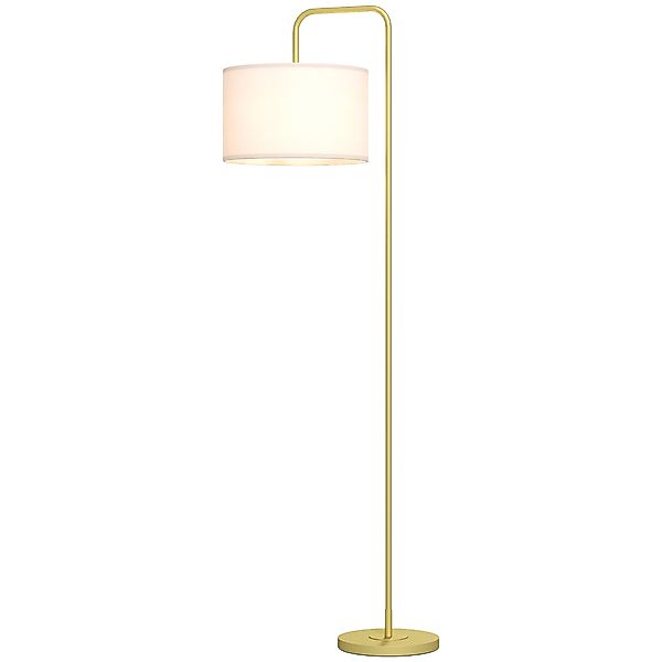HOMCOM Stehlampe Lampe mit modernem Design Stehlampe mit Leinen-Lampenschir günstig online kaufen