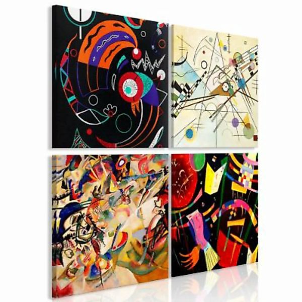 artgeist Wandbild Colours Dance (4 Parts) mehrfarbig Gr. 90 x 90 günstig online kaufen
