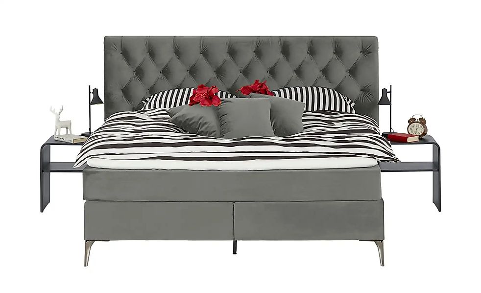 Wohnwert Boxspringbett  Laesa ¦ grau ¦ Maße (cm): B: 160 H: 122 Betten > Ei günstig online kaufen