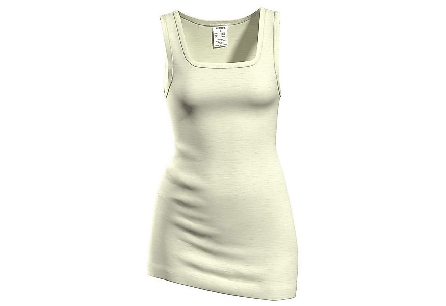 HERMKO Longshirt 40325 Merinowolle/Tencel Tank Top Achselhemd Basic hergest günstig online kaufen