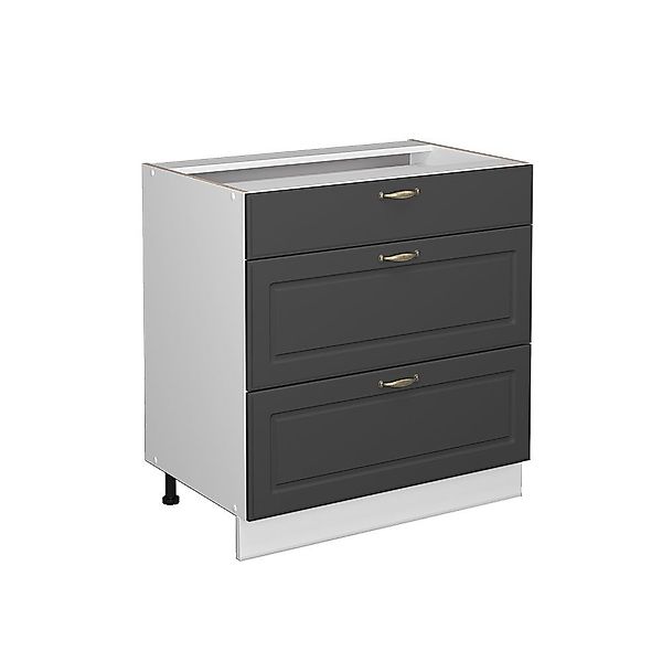 Vicco Midischrank Fame-Line Anthrazit-Gold/Weiß 80x82cm mit günstig online kaufen