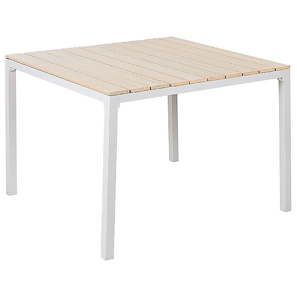 Beliani Gartentisch PRATO Beige Weiss 95x95x74 günstig online kaufen