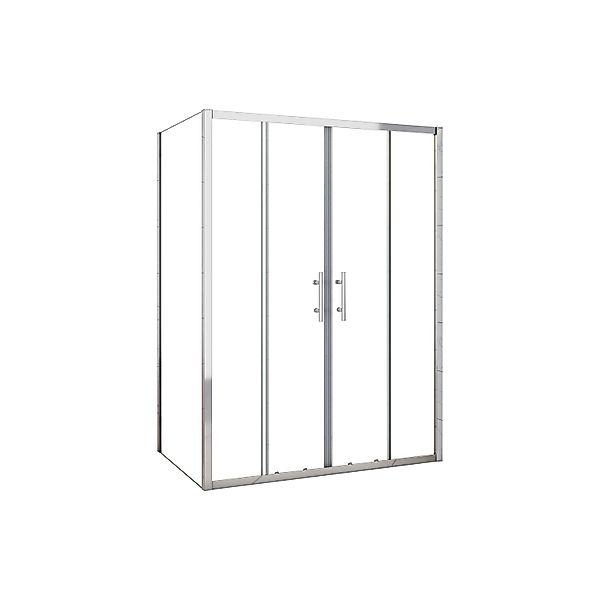 AICA 160cm Schiebetür mit 76cm Seitenwand H.190cm Duschkabine Duschabtrennu günstig online kaufen