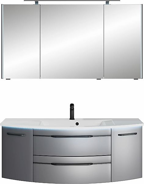 Saphir Badmöbel-Set "Serie 7045 2-teilig Mineralmarmor-Waschtisch mit LED-S günstig online kaufen