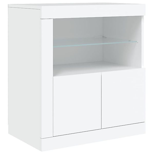 vidaXL Sideboard Sideboard mit LED-Beleuchtung Weiß günstig online kaufen