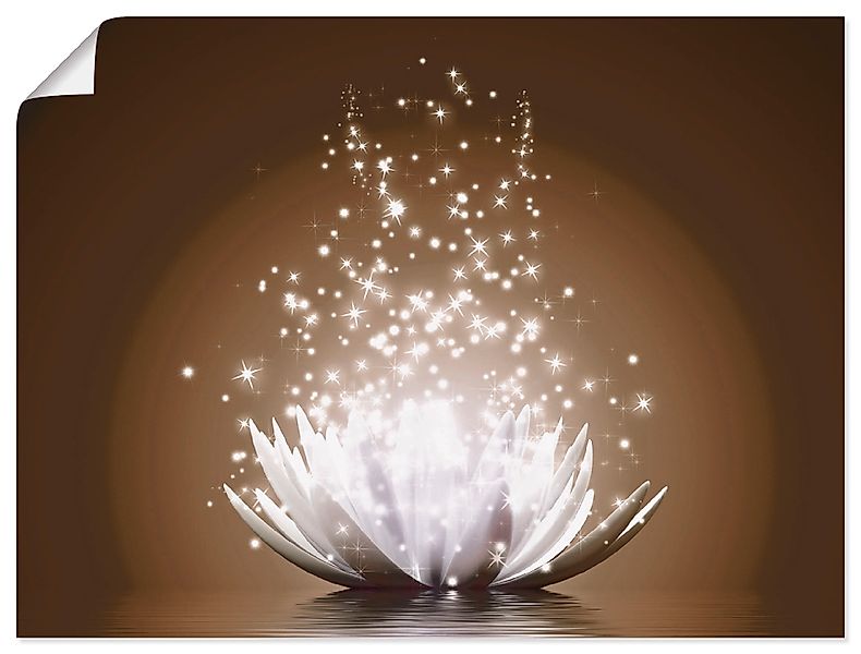 Artland Wandbild "Magie der Lotus-Blume", Blumen, (1 St.), als Leinwandbild günstig online kaufen