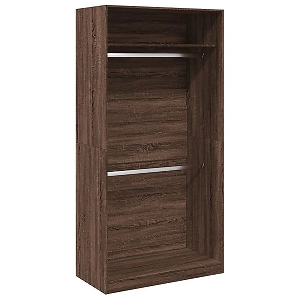 vidaXL Kleiderschrank Braun Eiche-Optik 100x50x200 cm Holzwerkstoff 3307807 günstig online kaufen