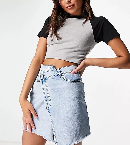Reclaimed Vintage – Inspired – Jeansrock mit überkreuztem Taillenbund in na günstig online kaufen