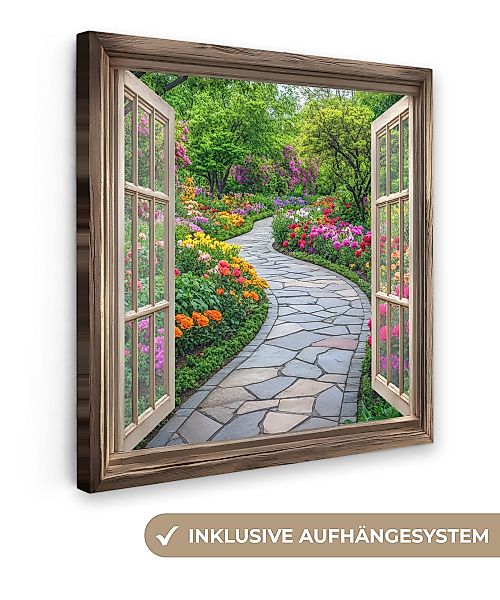 OneMillionCanvasses® Leinwandbild Aussicht - Blumen - günstig online kaufen