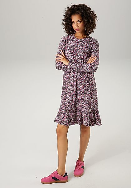 Aniston CASUAL Jerseykleid mit bunten Blümchen günstig online kaufen
