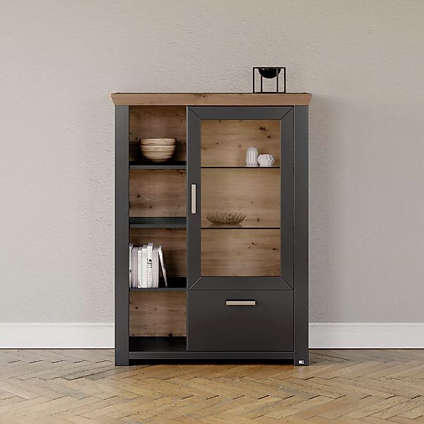 set one by Musterring Highboard "York", Typ 13 und 14, mit Glastür und Schu günstig online kaufen