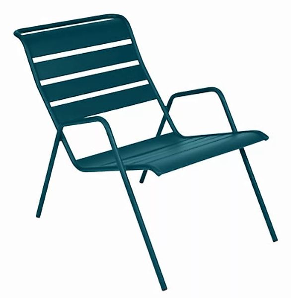 Lounge Sessel Monceau metall blau / stapelbar - Fermob - Blau günstig online kaufen
