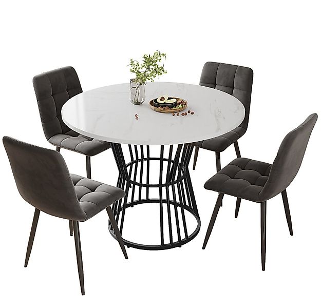 i@home Essgruppe Küchentisch-Set, (5-teilig), Esstisch-Set mit 4 Stühlen, ( günstig online kaufen