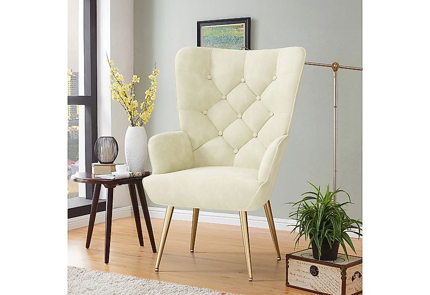 HawthyHome Polsterstuhl Eleganter Polstersessel, Schminktisch Stuhl mit Met günstig online kaufen