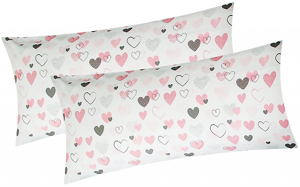 Heubergshop Kissenbezug, (2 Stück), 40x80cm Love günstig online kaufen