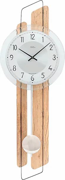 AMS Pendelwanduhr, Quarzuhr,Holzgehäuse,Esszimmer,Wohnzimmer,Made in German günstig online kaufen