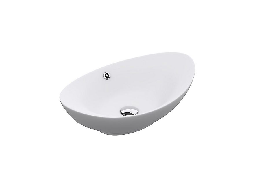 doporro Waschbecken Aufsatzwaschbecken Waschtisch Oval Waschschale Keramik günstig online kaufen
