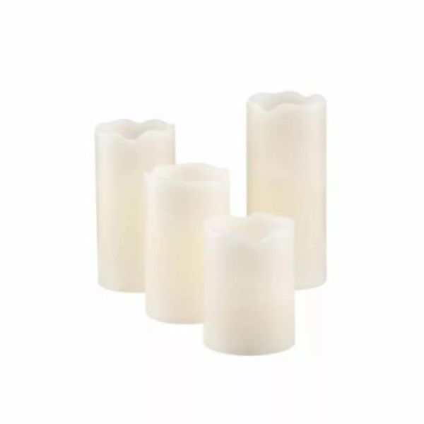 MARELIDA LED Kerzenset mit Fernbedienung 4 Größen 4er Set weiß günstig online kaufen
