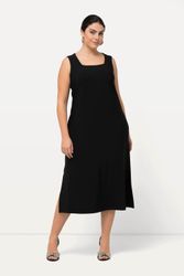 Ulla Popken Cocktailkleid Jersey-Kleid A-Linie Carree-Ausschnitt günstig online kaufen