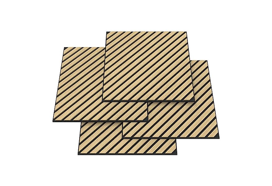 neu.holz 3D Wandpaneel, BxL: 60x60 cm, (Set, 4-tlg) »Vang« mit diagonalen L günstig online kaufen