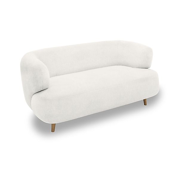 Sofa 800014, 2-Sitzer, runde Ecken, Holzfüße Eiche, 2er Couch, 86 x 73 x 16 günstig online kaufen