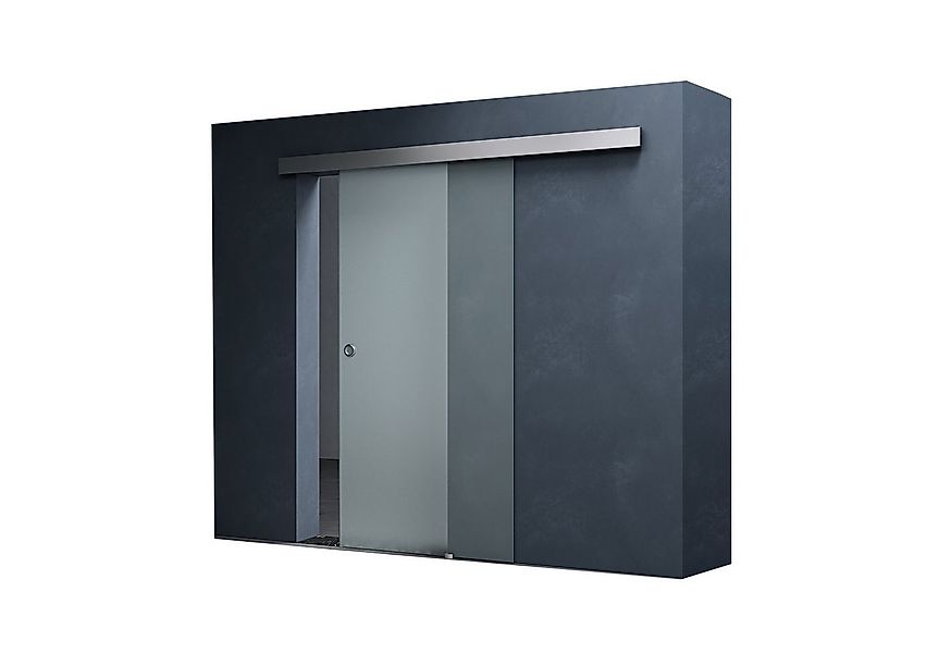 Mai & Mai Glasschiebetür komplettset in Vollsatiniert 15mm Wandabstand 8mm günstig online kaufen