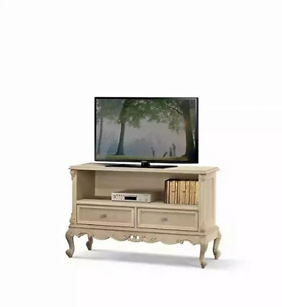 JVmoebel TV-Schrank Beige Wohnzimmer TV-Ständer Design Holz Regale Italien günstig online kaufen