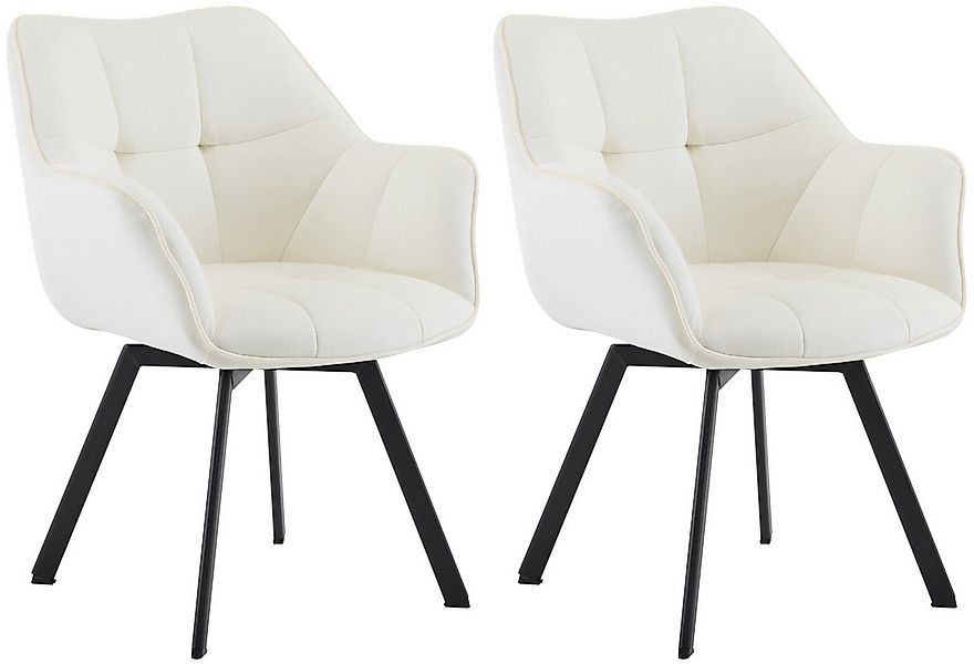 CLP Esszimmerstuhl Jordi (2er Set, 2 St), Metallgestell drehbar, bis 150 kg günstig online kaufen