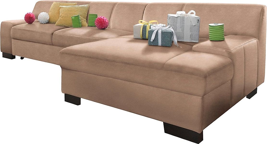 DOMO collection Ecksofa "Norma, elegant und modern, mit flachen Armlehnen, günstig online kaufen