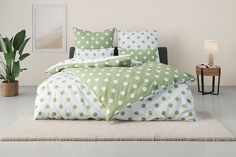 my home Wendebettwäsche Dots, Polycotton recycelt, günstig online kaufen