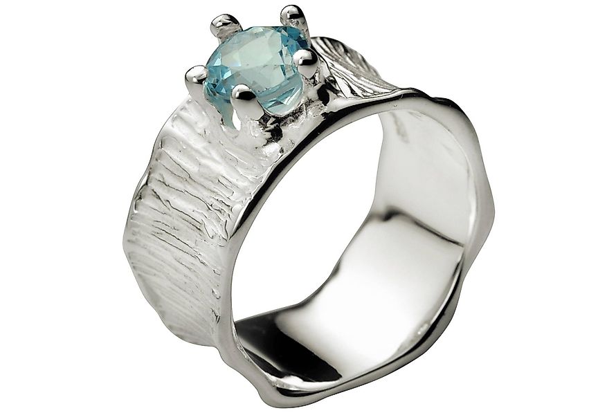SILBERMOOS Silberring Eleganter Blautopas Ring, 925 günstig online kaufen