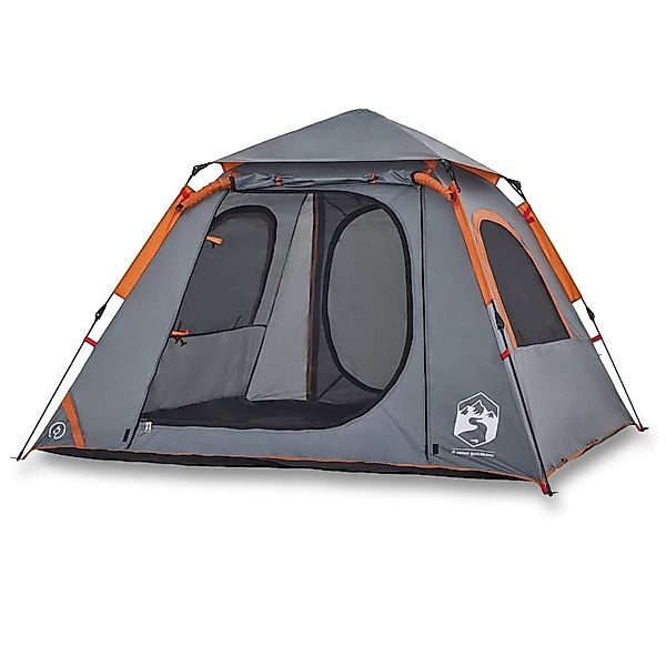 vidaXL Kuppelzelt Kuppel-Campingzelt 4 Personen Grau günstig online kaufen